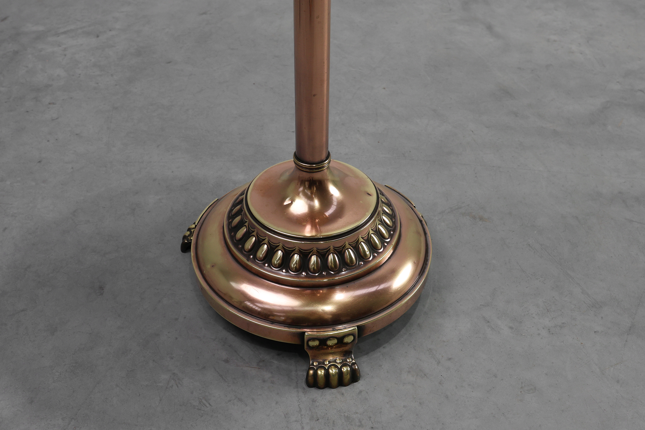 Art Deco Side Table by Daalderop in Red and Yellow Copper, The Netherlands 1900sthumbnail